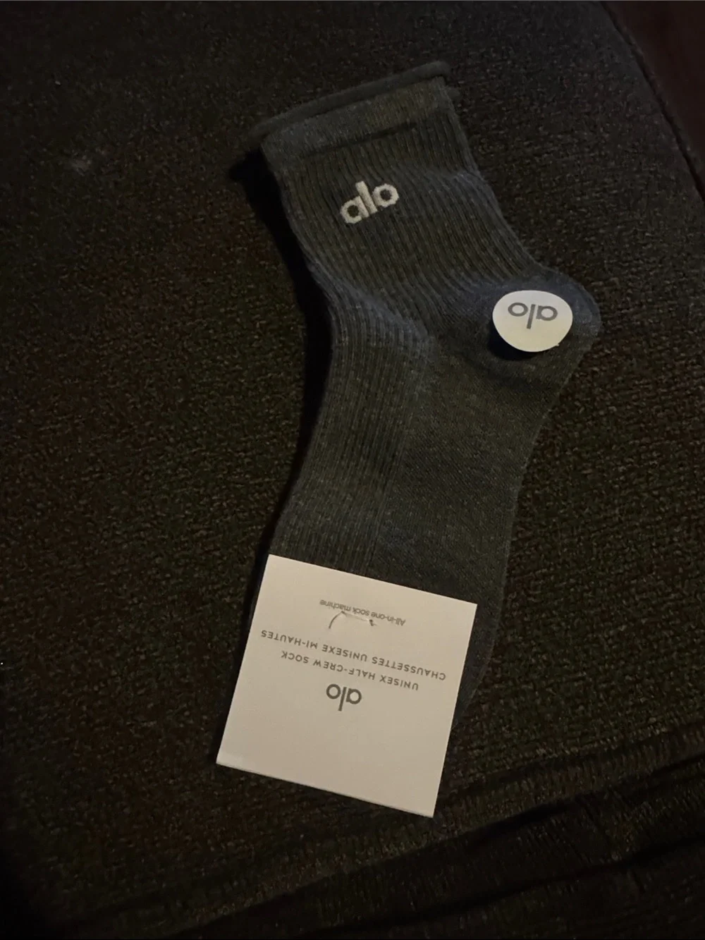 Boxed ALO Yoga Womens NWT Crew Socks - White, Gray, Black, Brown, Tan